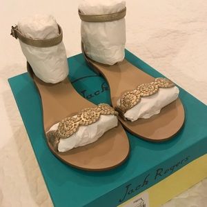 Jack Rogers Daphne Gold Sandals 9.5
